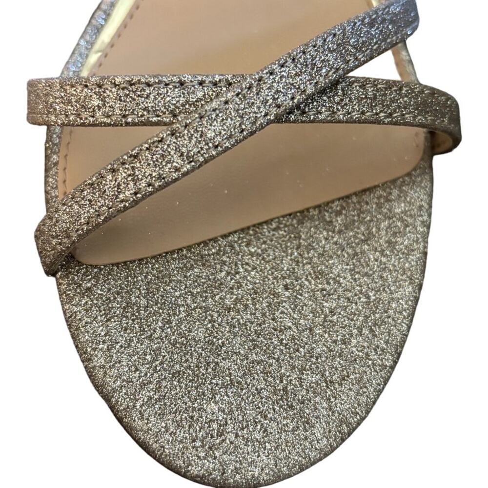 NEW Jewel By Badgley Mischka Devorah Sandals Women's Size 8.5 M Gold Glitter 3" - Picture 7 of 7